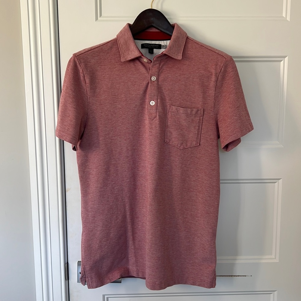 banana republic performance pique polo